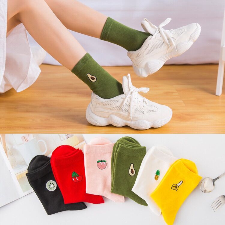 tất (vớ) màu icon trái cây cao cổ