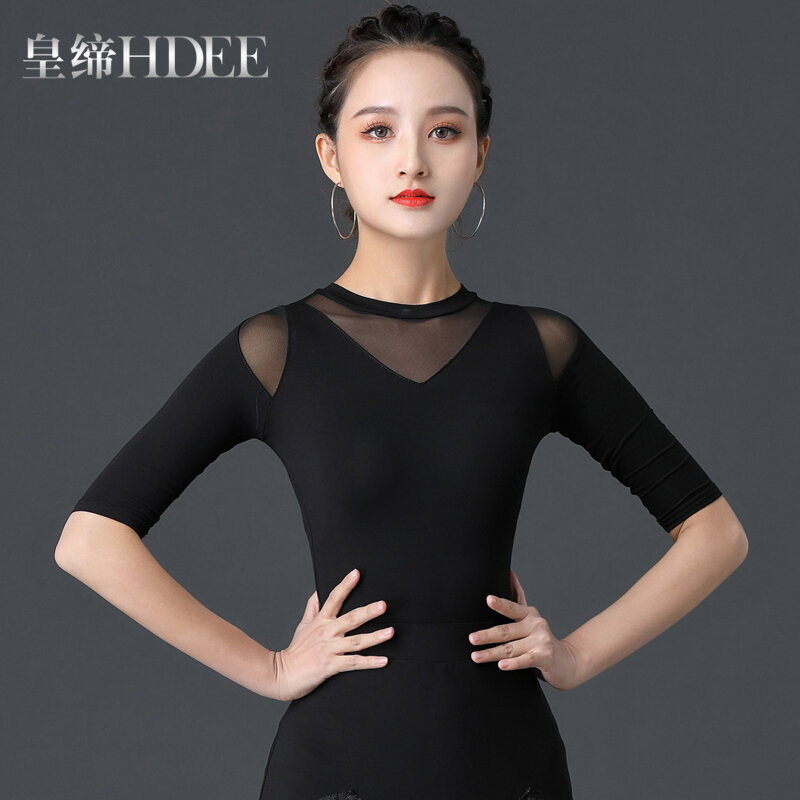 Áo Khiêu Vũ Latin Huangwu Trang Phục Khiêu Vũ Tiêu Chuẩn Quốc Gia Trang Phục Khiêu Vũ Hiện Đại Trang Phục Luyện Tập Khiêu Vũ Giao Hưởng Trang Phục Người Lớn Mẫu Mới