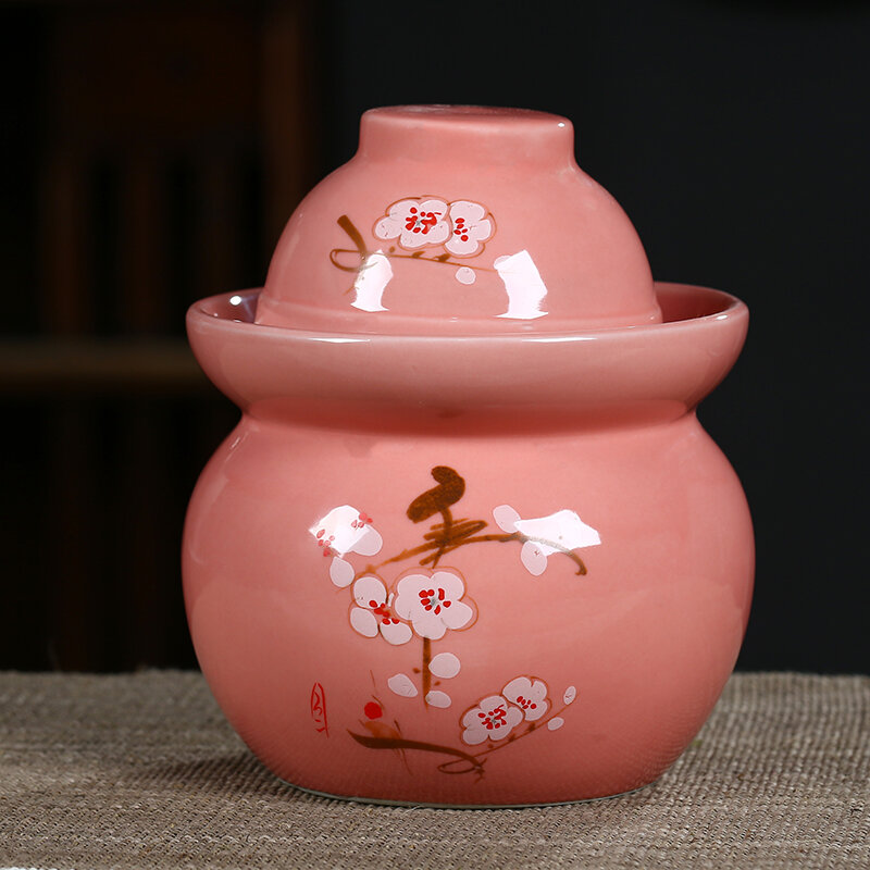 Pickles Earthen Jar Ceramic Jingdezhen Thickened Earthenware Sealed Jar Sichuan Pickles Pickled Cabbage Small Pickles Earthen Jar Household