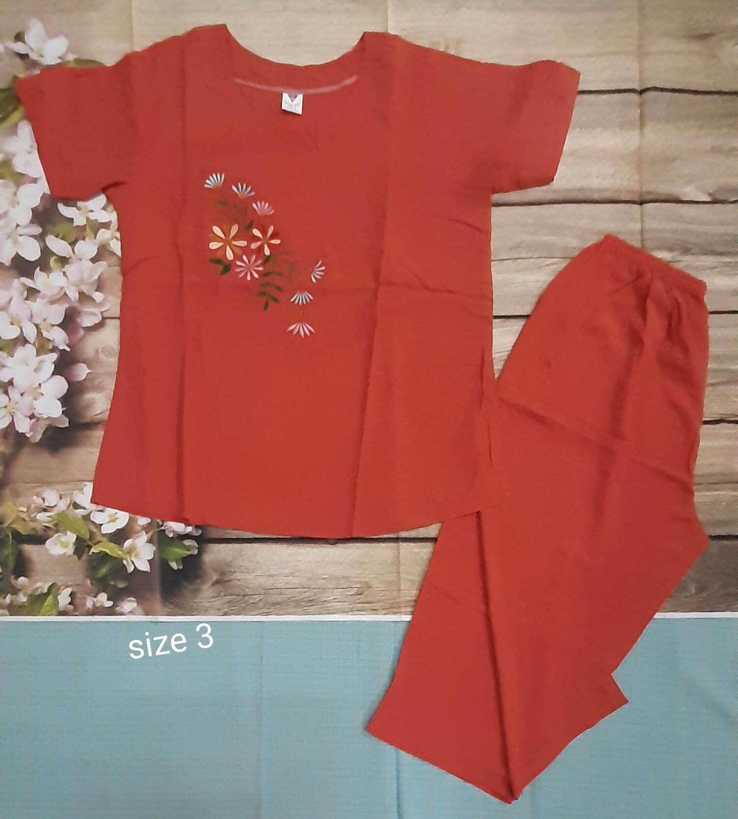 Đồ bộ tole lửng thêu hoa