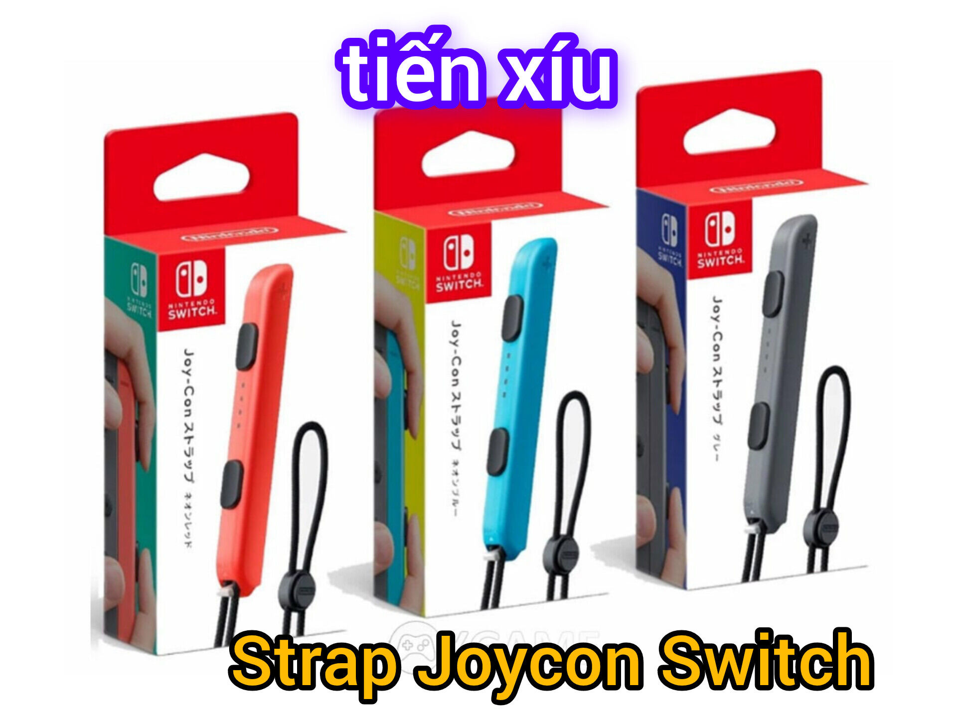 strap grip cho Nintendo Switch đủ mầu set 1 cái Strap Grip cho tay joycon nintendo switch