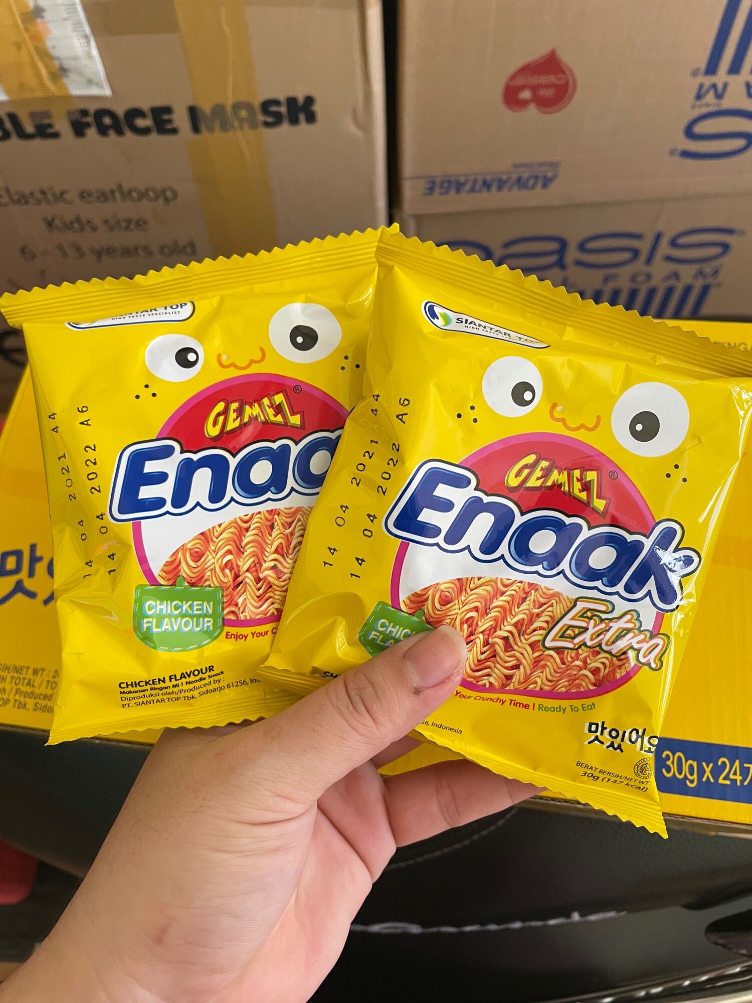 [HCM]Set 05 gói snack mì Enaak - indonesia