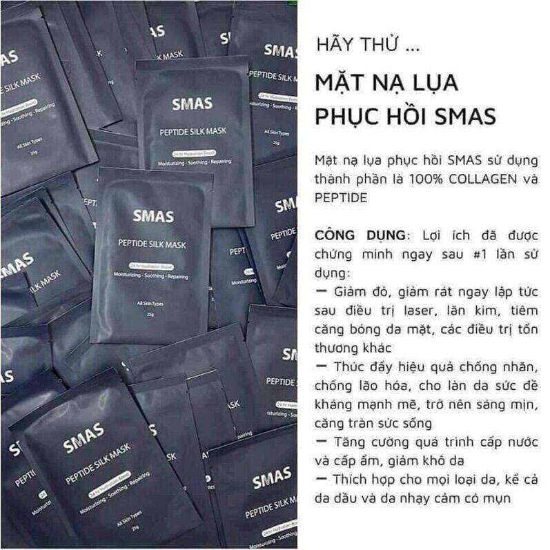 Mặt nạ Smas giatm đỏ, phục hồi, cấp ẩm 25g