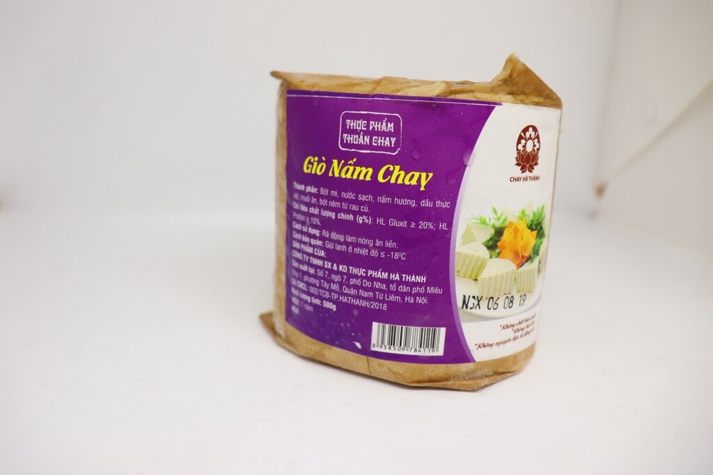Giò nấm chay 500g thực phẩm chay hà thành.