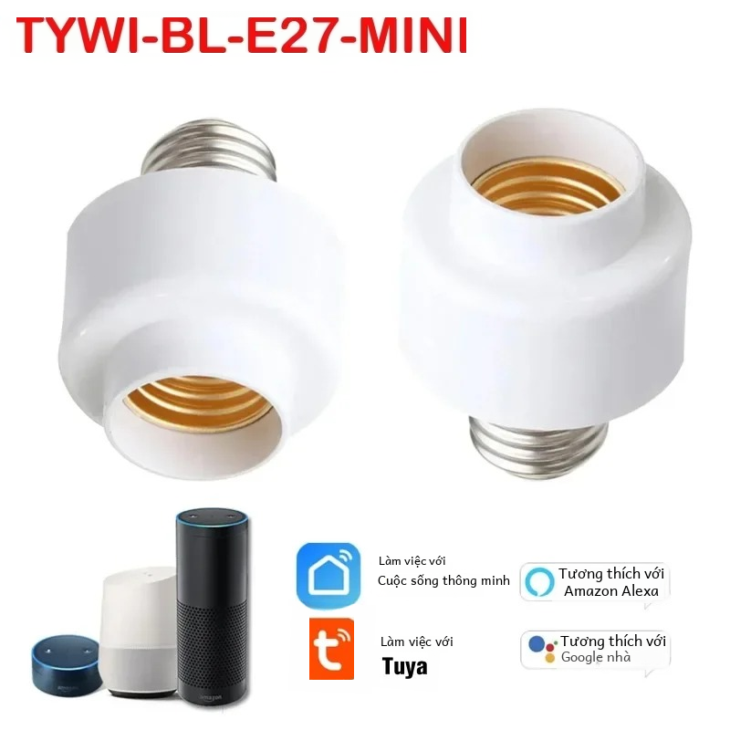 Tuya Wifi Bl E27 Thông Minh Đui Đèn Đế Bóng Adapter Nhà Bếp Phòng Ngủ Điều Khiển Giọng Nói Tương Thích Với Alexa & Google Home