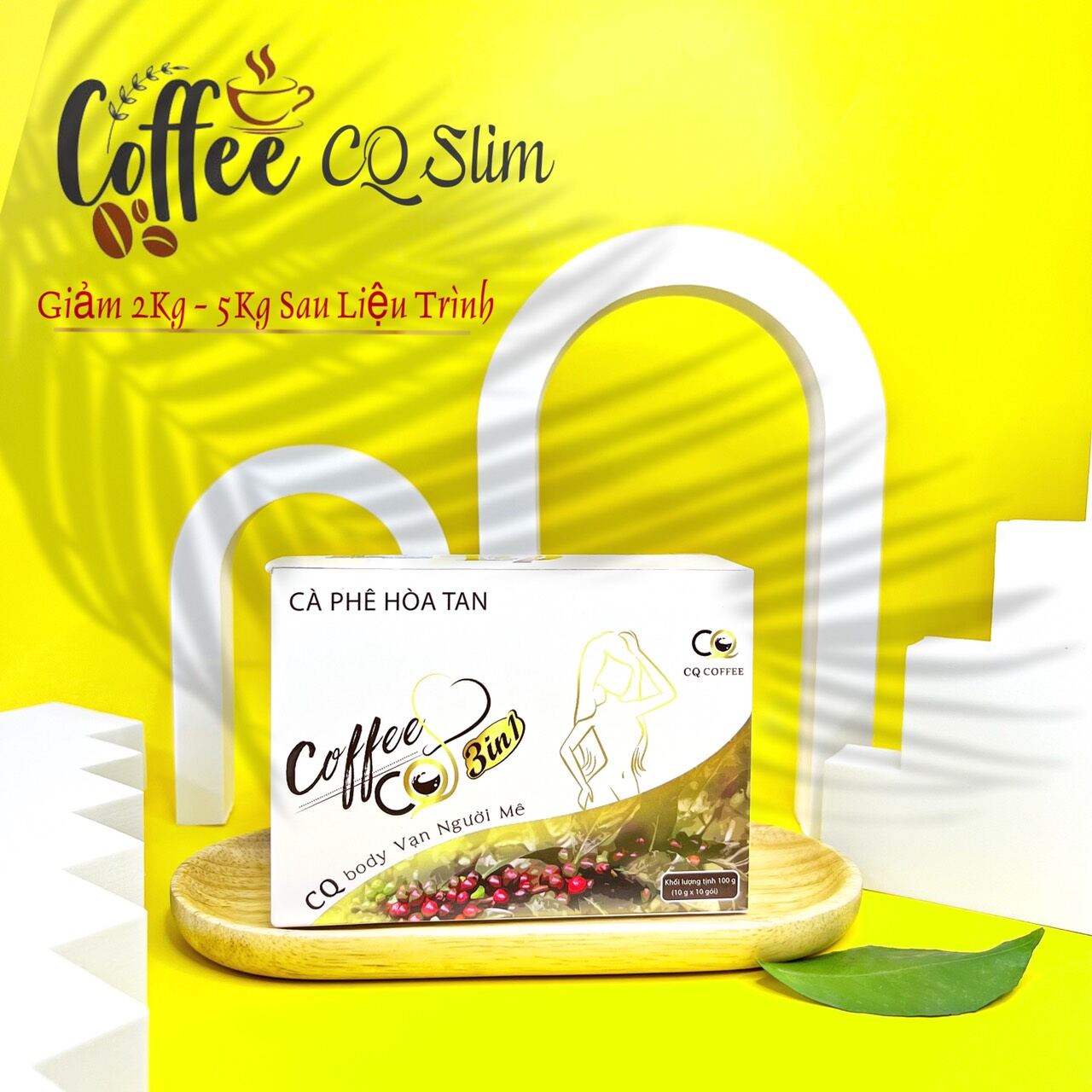 [Nhập RS0822 giảm 30k cho đơn 99k]CQ Slim Coffee Giảm Cân D7