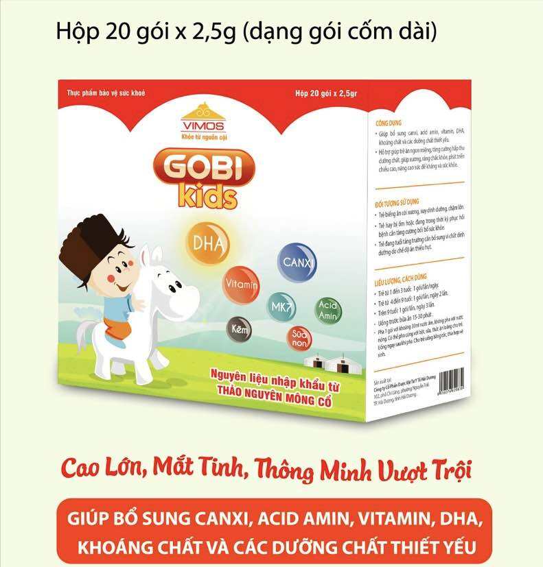 Cốm canxi hữu cơ Gobi Kid từ cao ngựa bạch Mông cổ