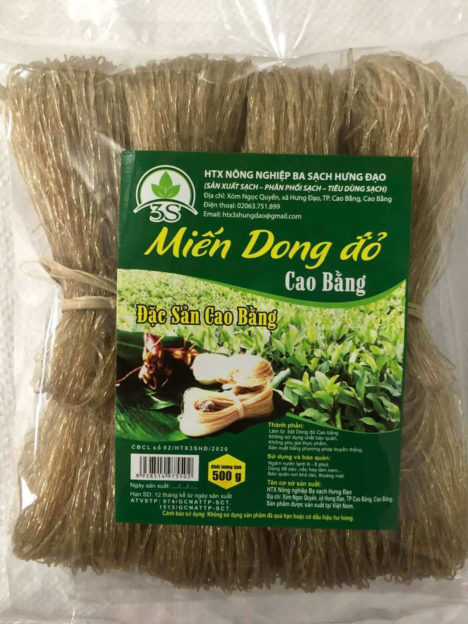 Miến Dong Đỏ Cao Bằng 500gram