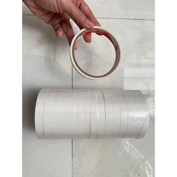 💯sỉ_ lốc 24 cuộn keo 2 mặt, bản nhỏ-lớn