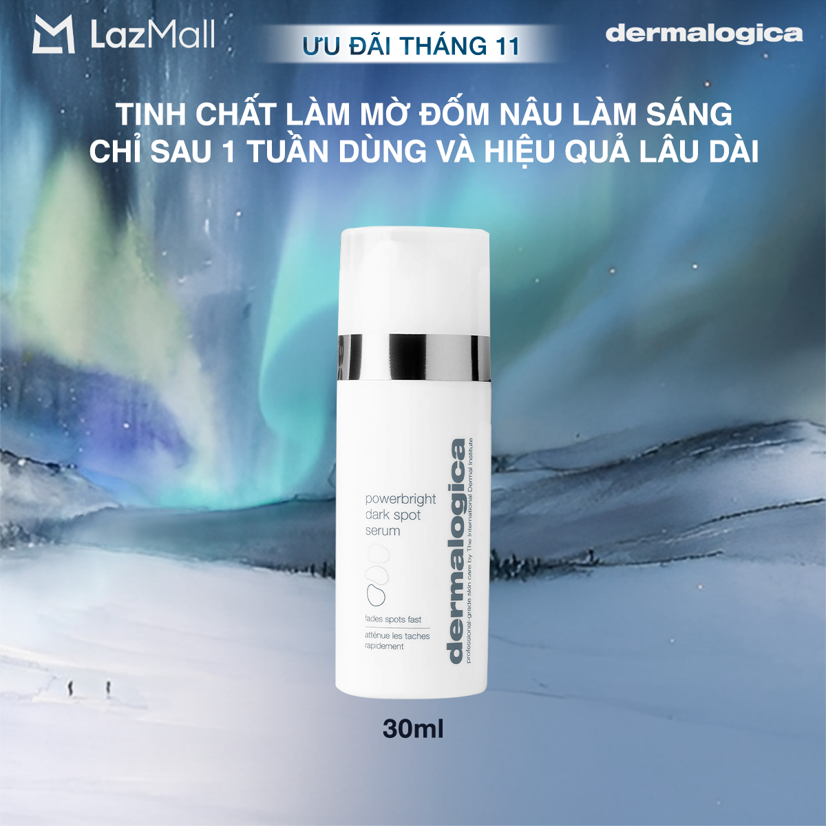 Mới! Tinh chất dermalogica powerbright dark spot serum làm mờ đốm nâu làm sáng chỉ sau 1 tuần dùng v