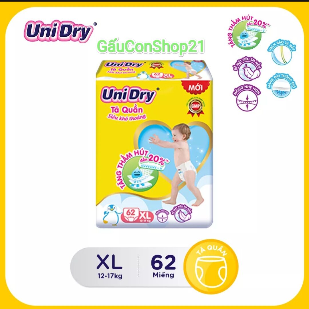 Tả quần unidry size xl 62 miếng chính hãng