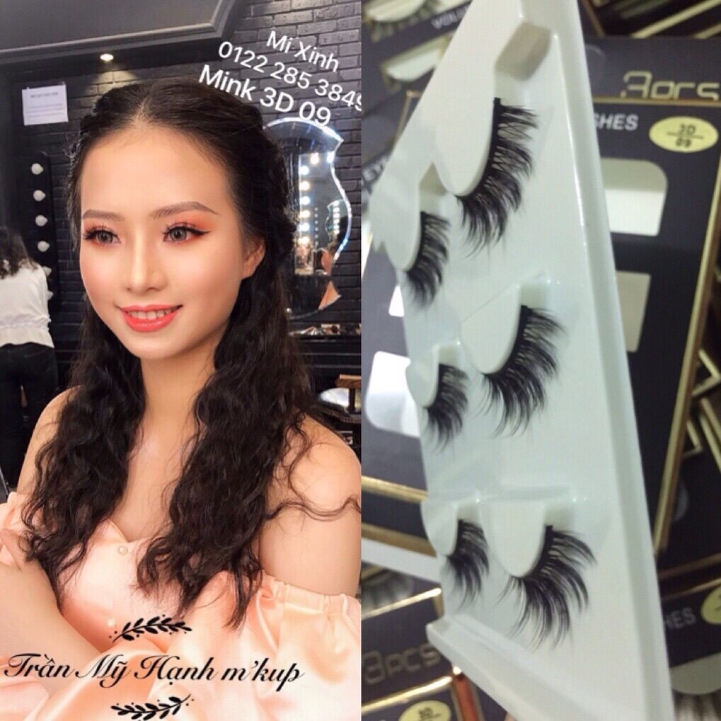 Lông mi giả 3d09 makeup cô dâu, khách tiệc