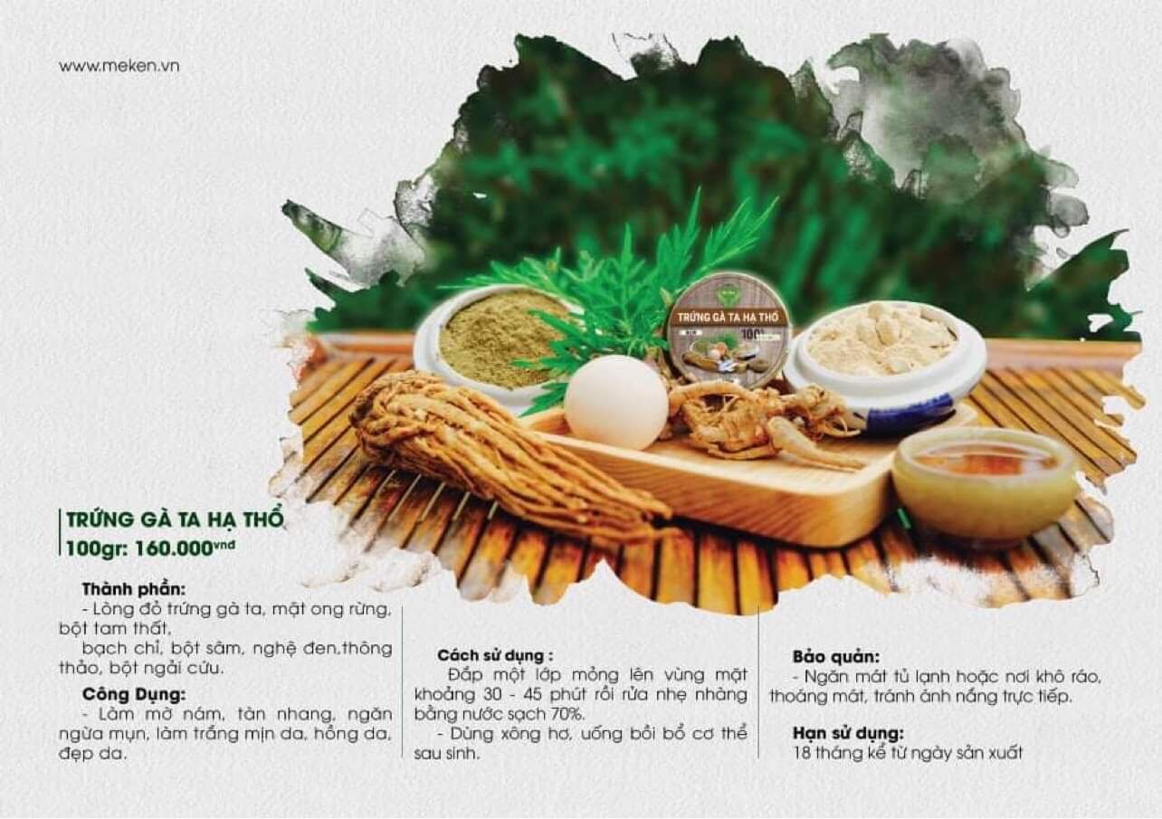 Mặt nạ trứng gà hạ thổ Mẹ Ken