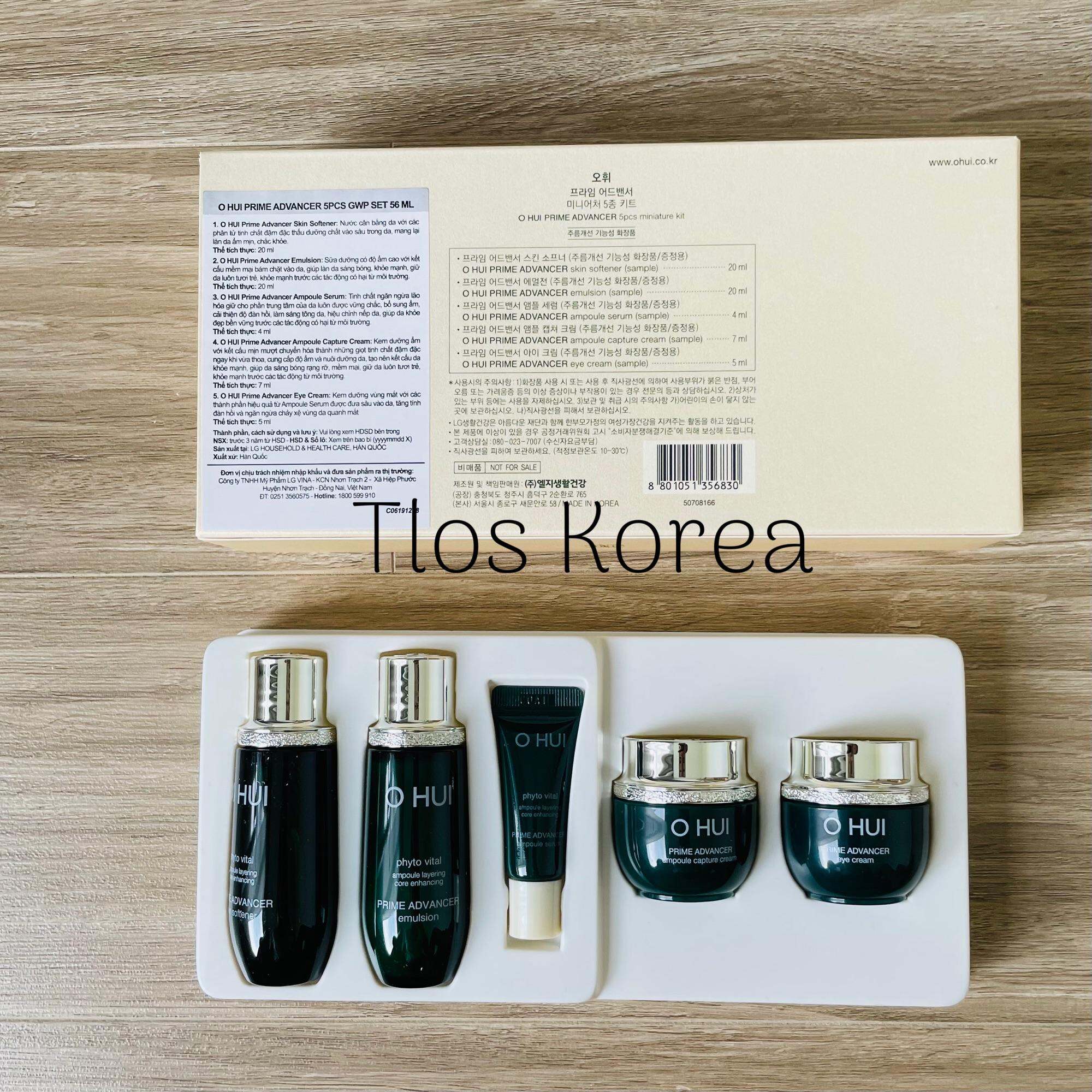 Set Ohui Prime Advancer Mini 5Pcs Gift Set Xanh Dưỡng Da Căng Bóng Và Chống Lão Hóa