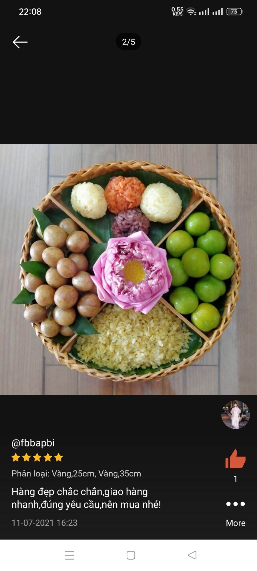 Mẹt đựng đồ lễ cao cấp có chia ngăn