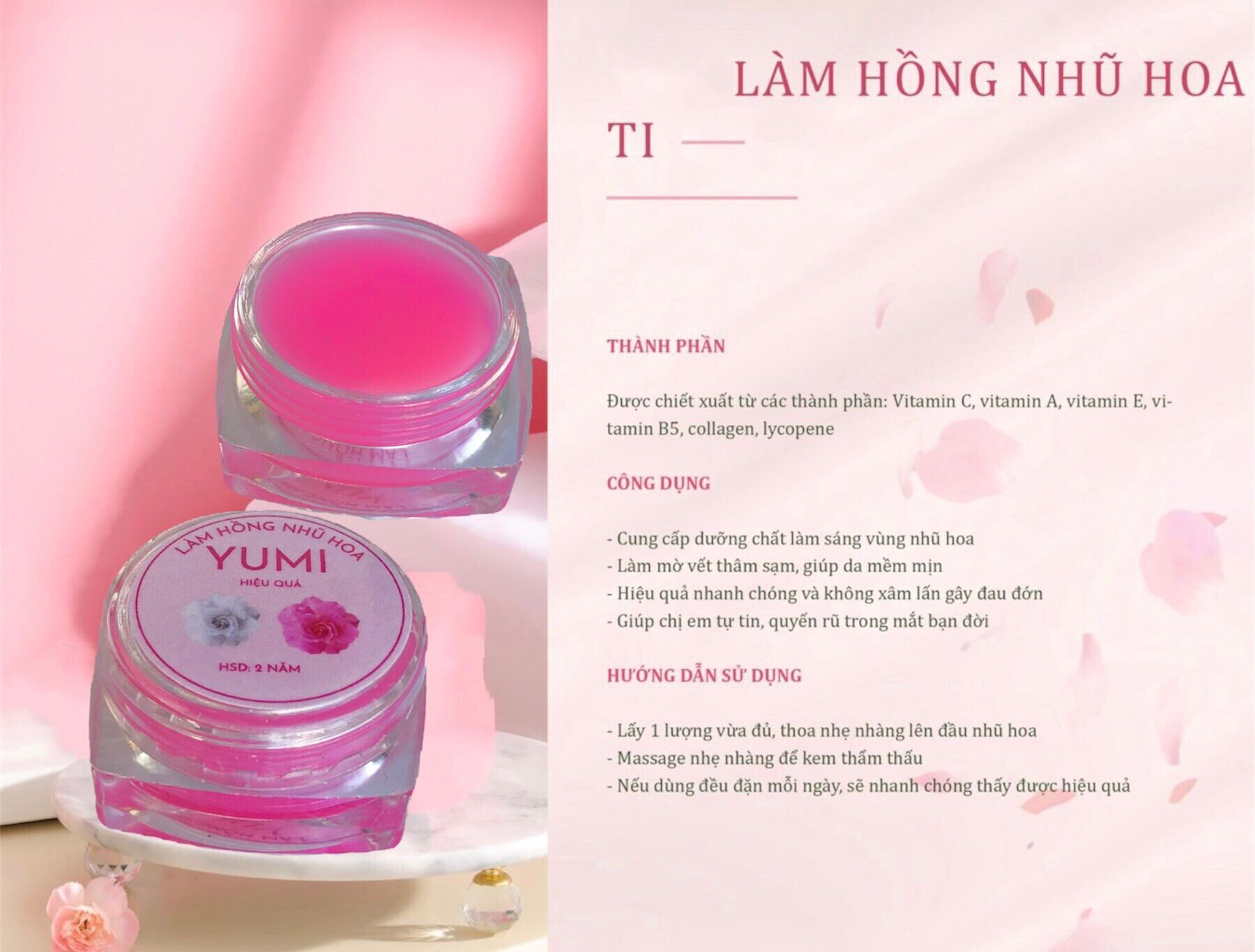 Kem Dưỡng Hồng Nhũ Hoa Độc Quyền