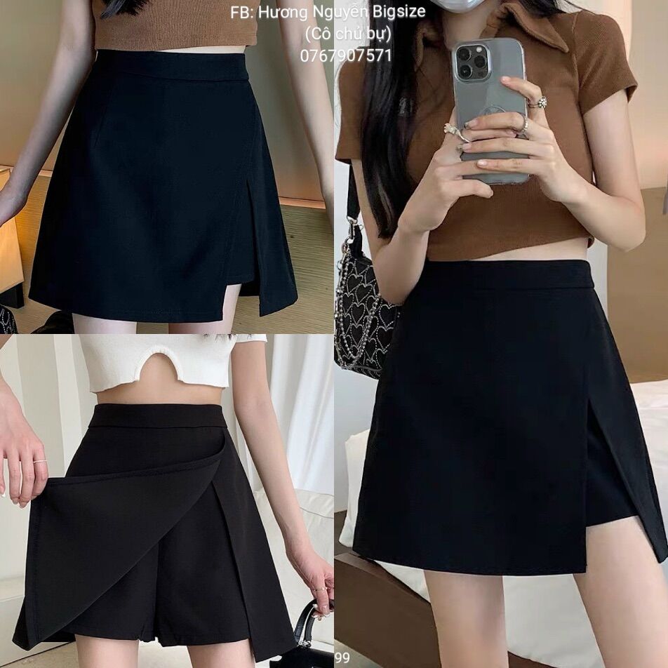 60-90kg bigsize quần váy xẻ vạt có quần giá rẻ