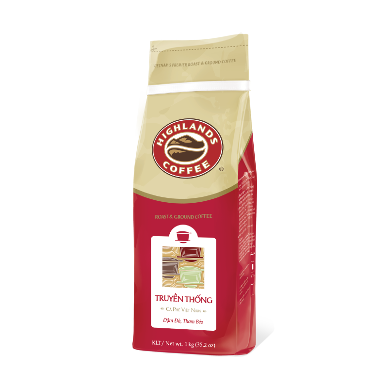 Cà phê bột truyền thống Highlands gói 1kg. Hạn dùng tháng 1 2023 thumbnail