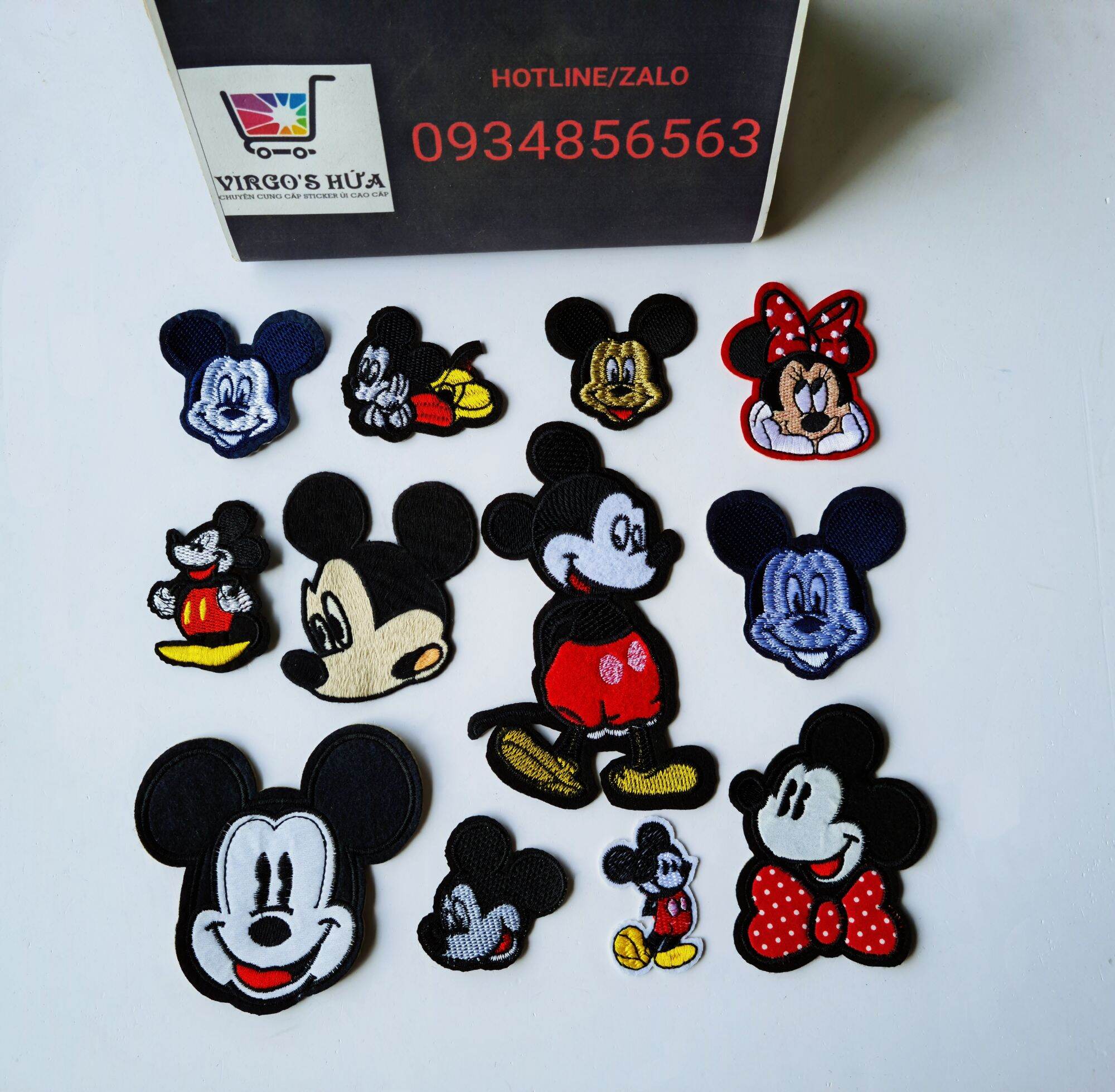 Sticker Ủi Patch Thêu Hình Chuột Mickey MS8258