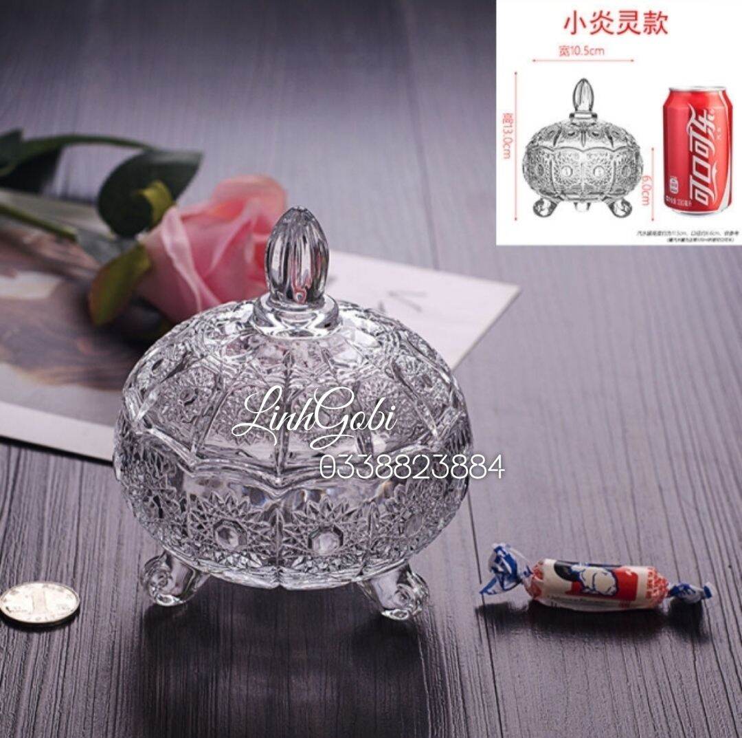 Hũ  đựng mứt thủy tinh (13x11cm)