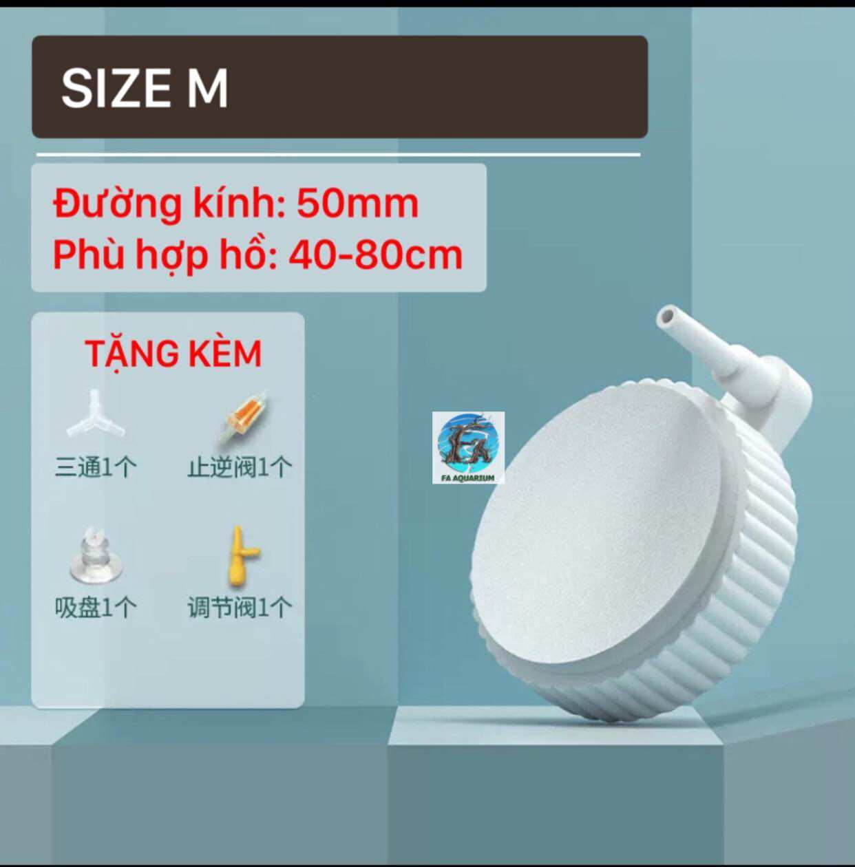 Dĩa sủi oxy siêu mịn Yee cho bể cá, thuỷ sinh