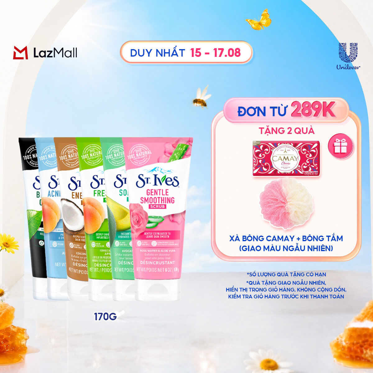 Sữa rửa mặt tẩy tế bào da chết St.Ives 170g