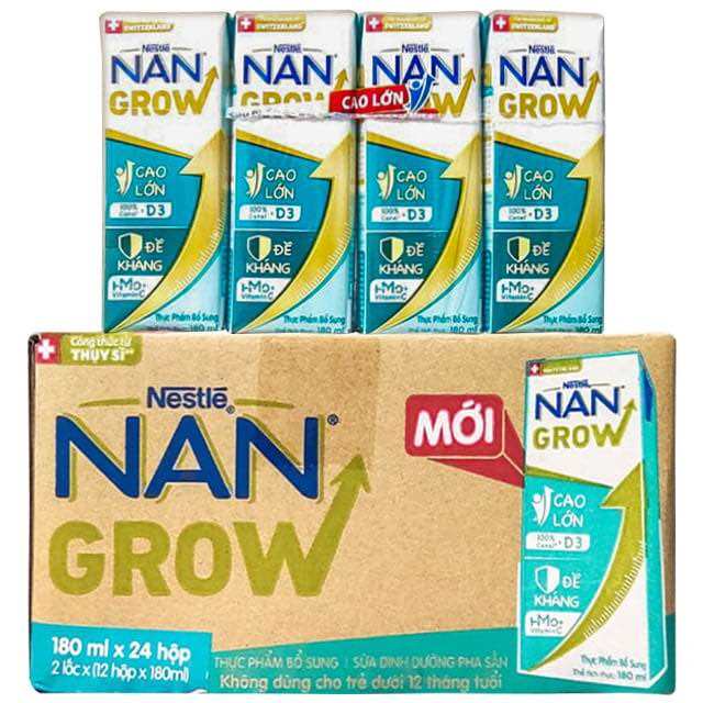 Thùng sữa Nan optipro grow 180ml