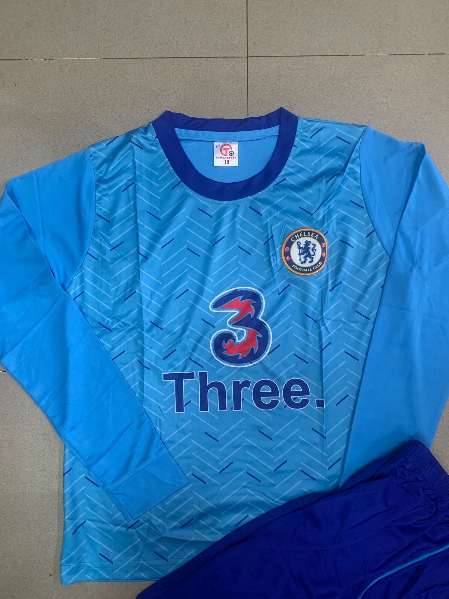 Đồ đá banh tay dài Chelsea size 9-15
