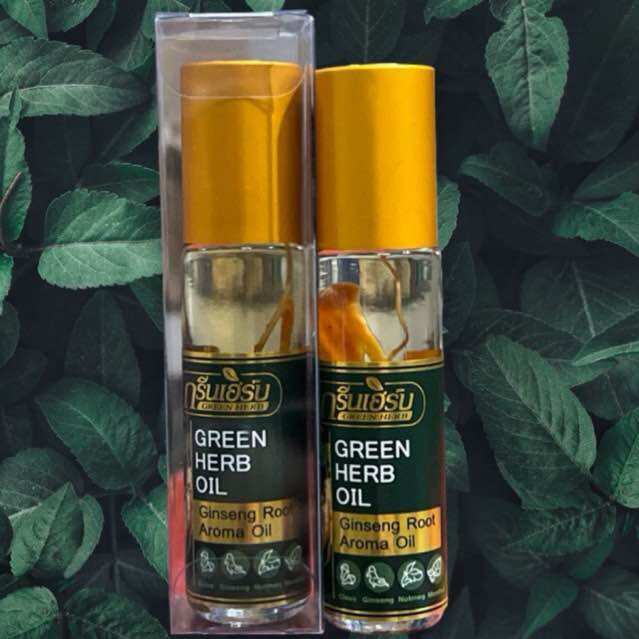 Dầu gió thảo dược nhân sâm Green Herb oil Thailand 8ml