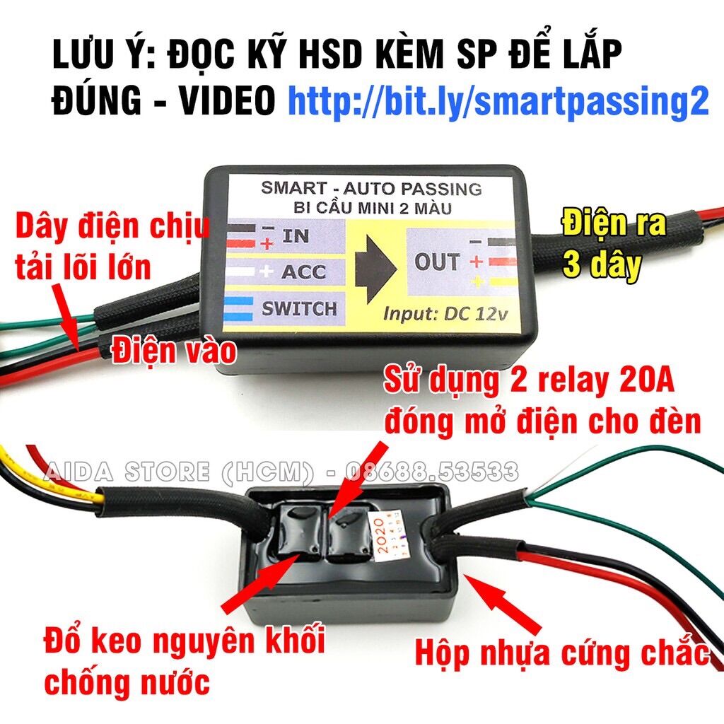 Mạch auto pasing bi cầu mini thông minh và đèn l4x