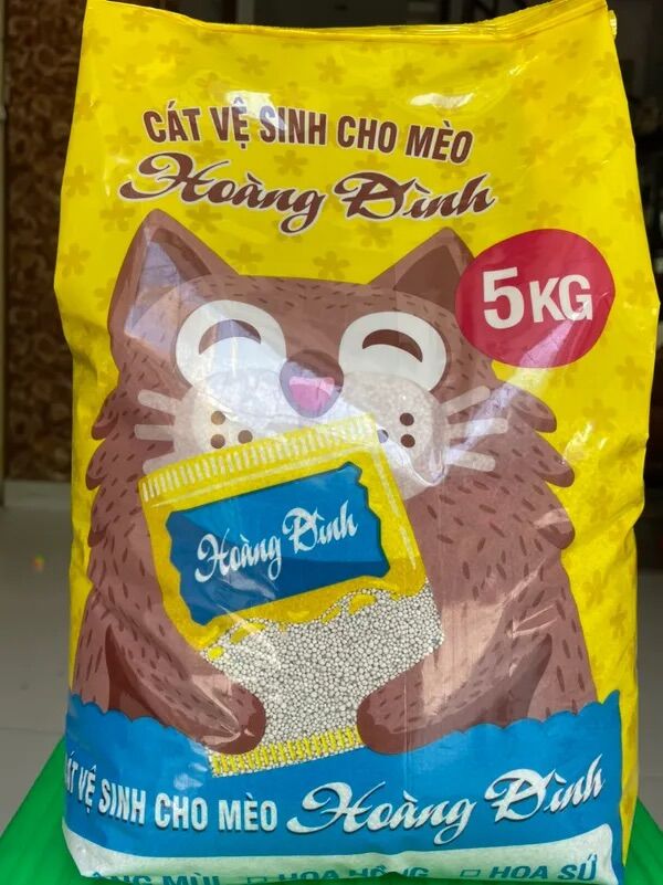Cát vệ sinh cho mèo Hoàng Đình 5kg