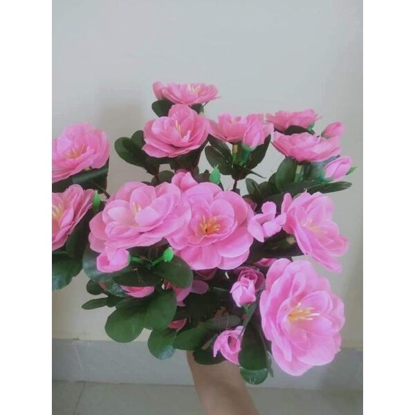 Cụm Hoa Đỗ Quyên_ Hoa lụa Cao Cấp