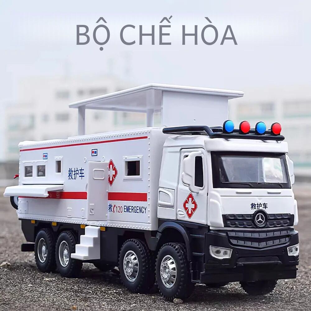 Tỉ Lệ 1/24 Nomadism Động Cơ Cứu Hỏa Xe Cứu Thương Hợp Kim Diecast Đồ Chơi Mô Hình Có Âm Thanh Ánh Sá