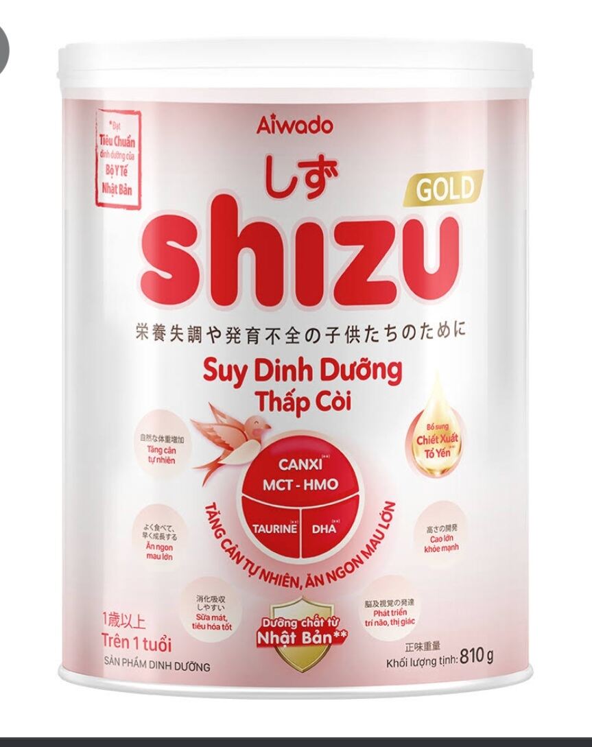 Sữa bột Shizu suy dinh dưỡng thấp còi dành cho trẻ trên 1 tuổi 810g