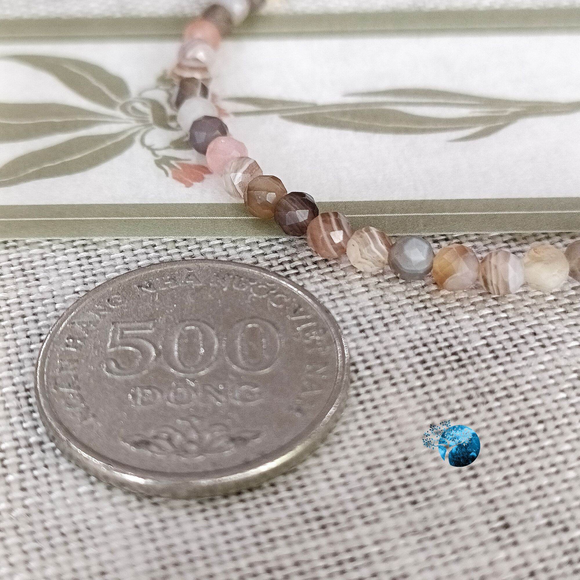 Vòng tay đá mã não botswana 3mm ~ 3.5mm