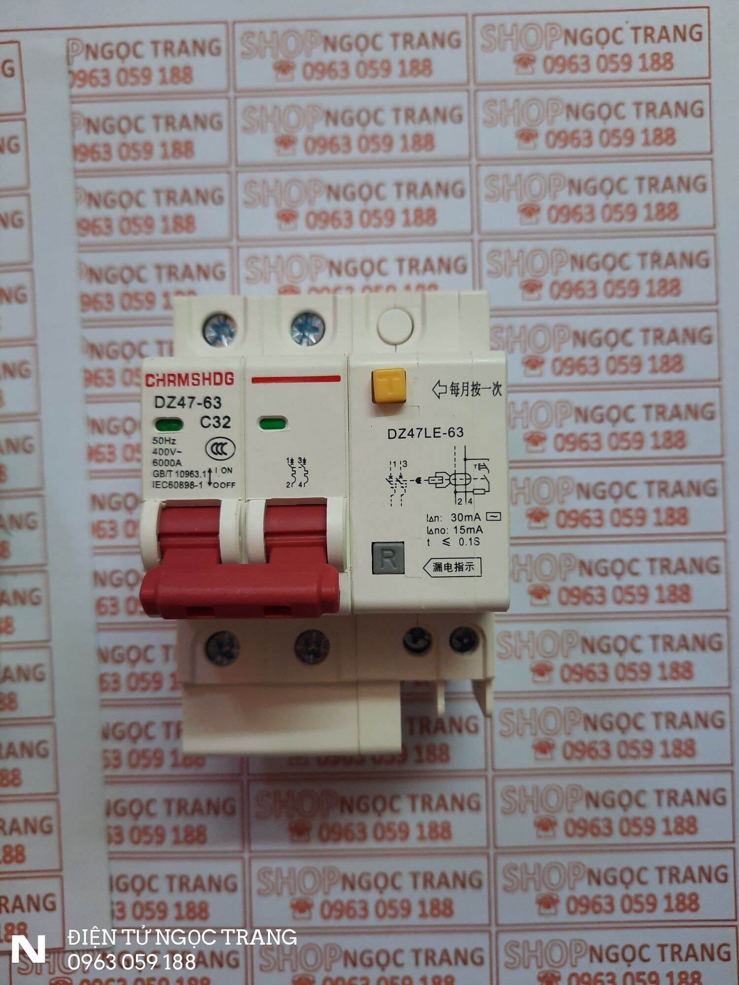 APTOMAT  CHỐNG GIẬT 2 PHA C32A  GIÁ 1 CÁI