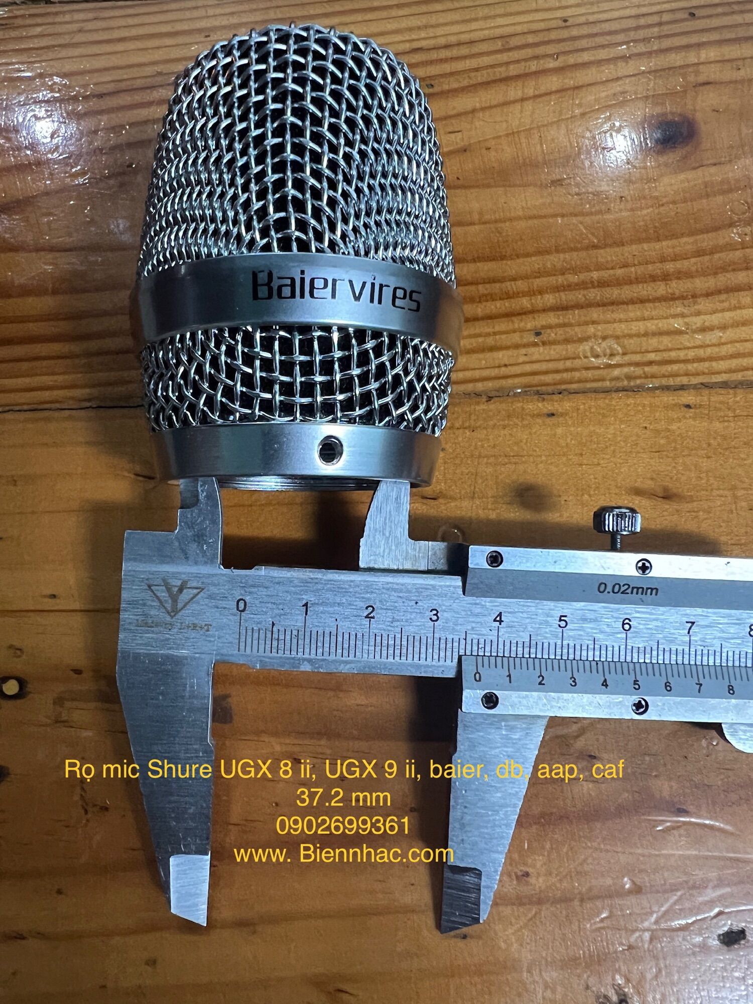 Rọ mic baier, aap, Shure ugx ii vàng đồng
