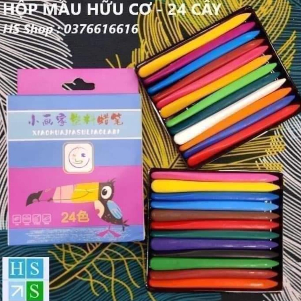 Bộ sáp tô màu 24 màu hữu cơ thông minh