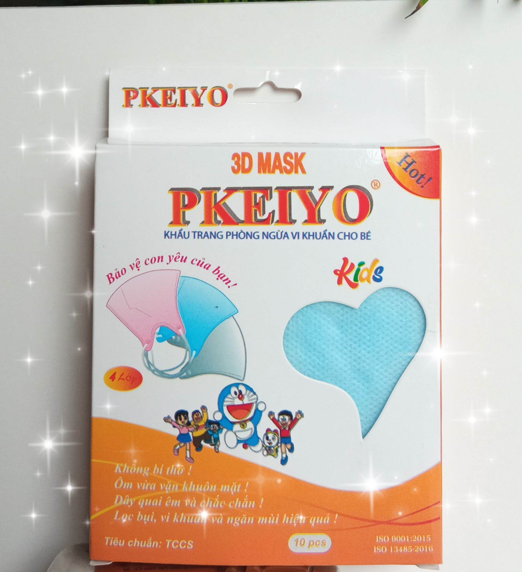 Khẩu trang 3D trẻ em Pkeiyo
