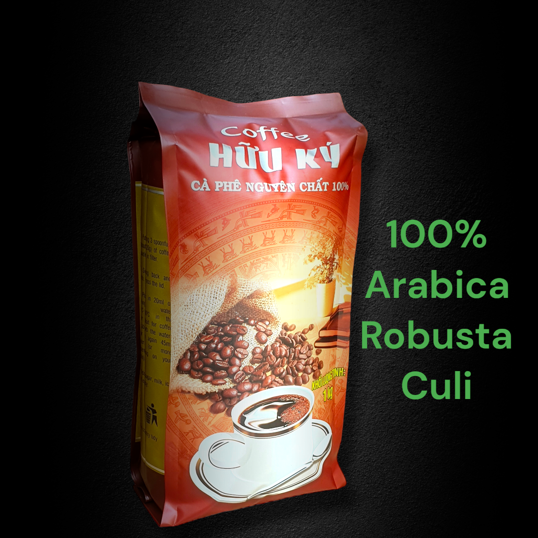 THƠM DỊU & ĐẮNG - Cafe Arabica Culi Robusta (1:2:7) - HUU KY Coffee & Tea