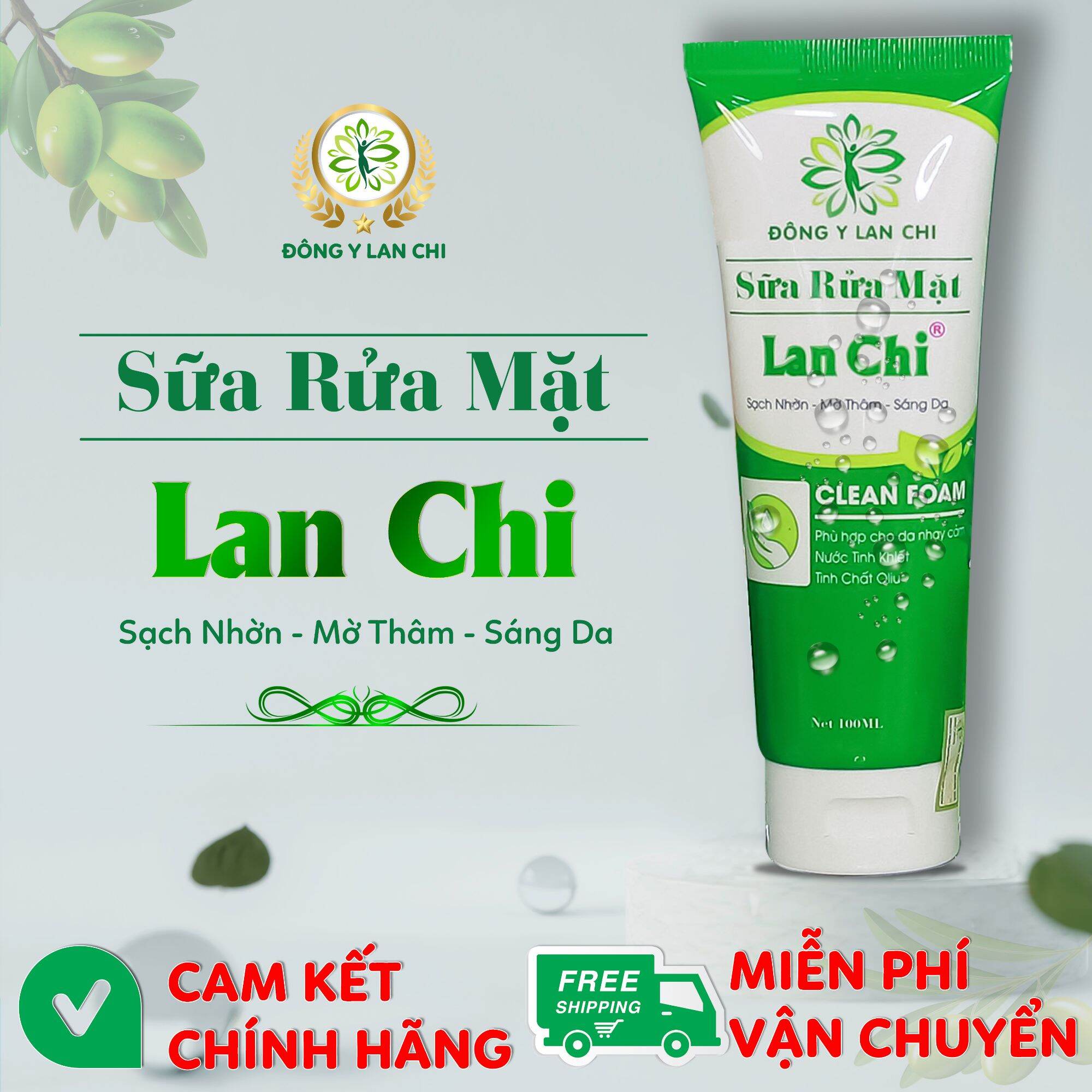 Sữa rửa mặt Lan Chi : sạch nhờn, sáng da, mờ thâm mờ nam