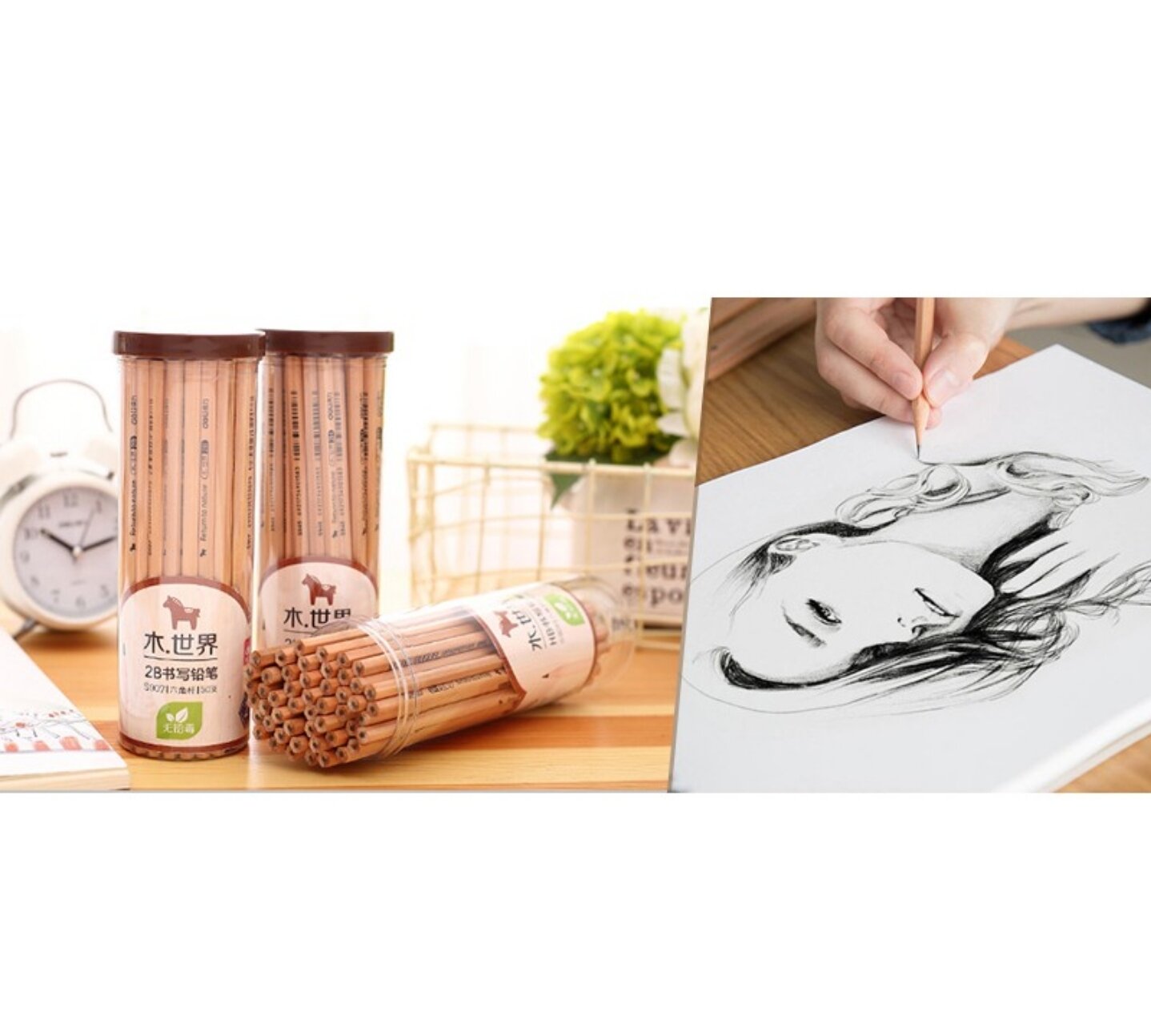 Hộp 50 cây bút chì gỗ hb