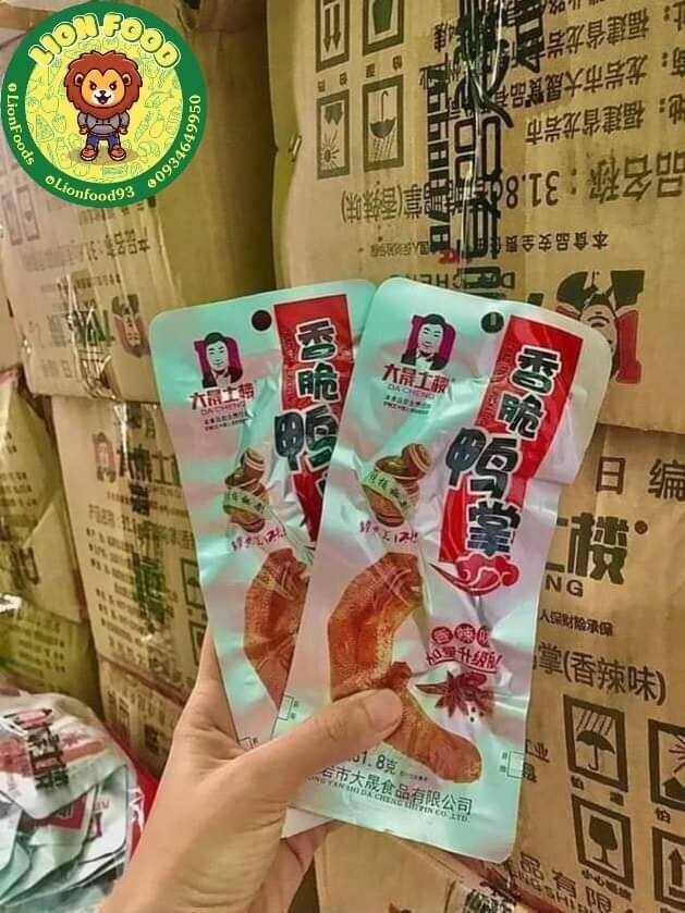 Chân vịt cay dacheng 31,8g . Đồ ăn vặt hà nội. Đồ ăn vặt việt nam. Đồ Ăn vặt nội địa trung.đồ ăn vặt 1k