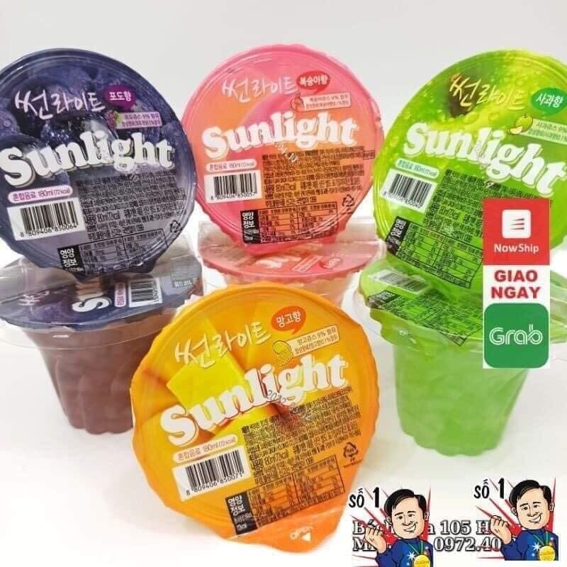 Thạch hút trái cây Sunlight Hàn Quốc 10k/ cốc 180ml
