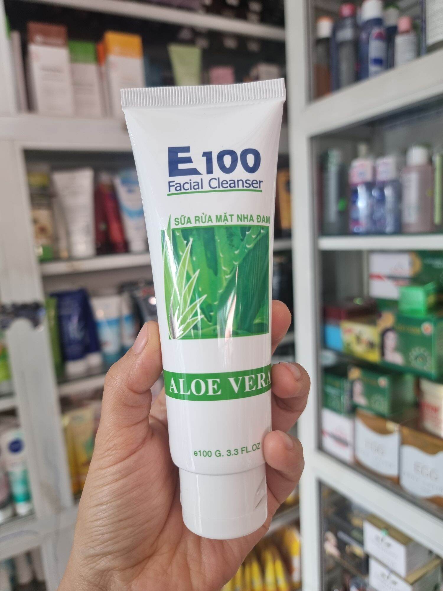 Sữa rửa mặt e100 nha đam 100gr chuẩn cty
