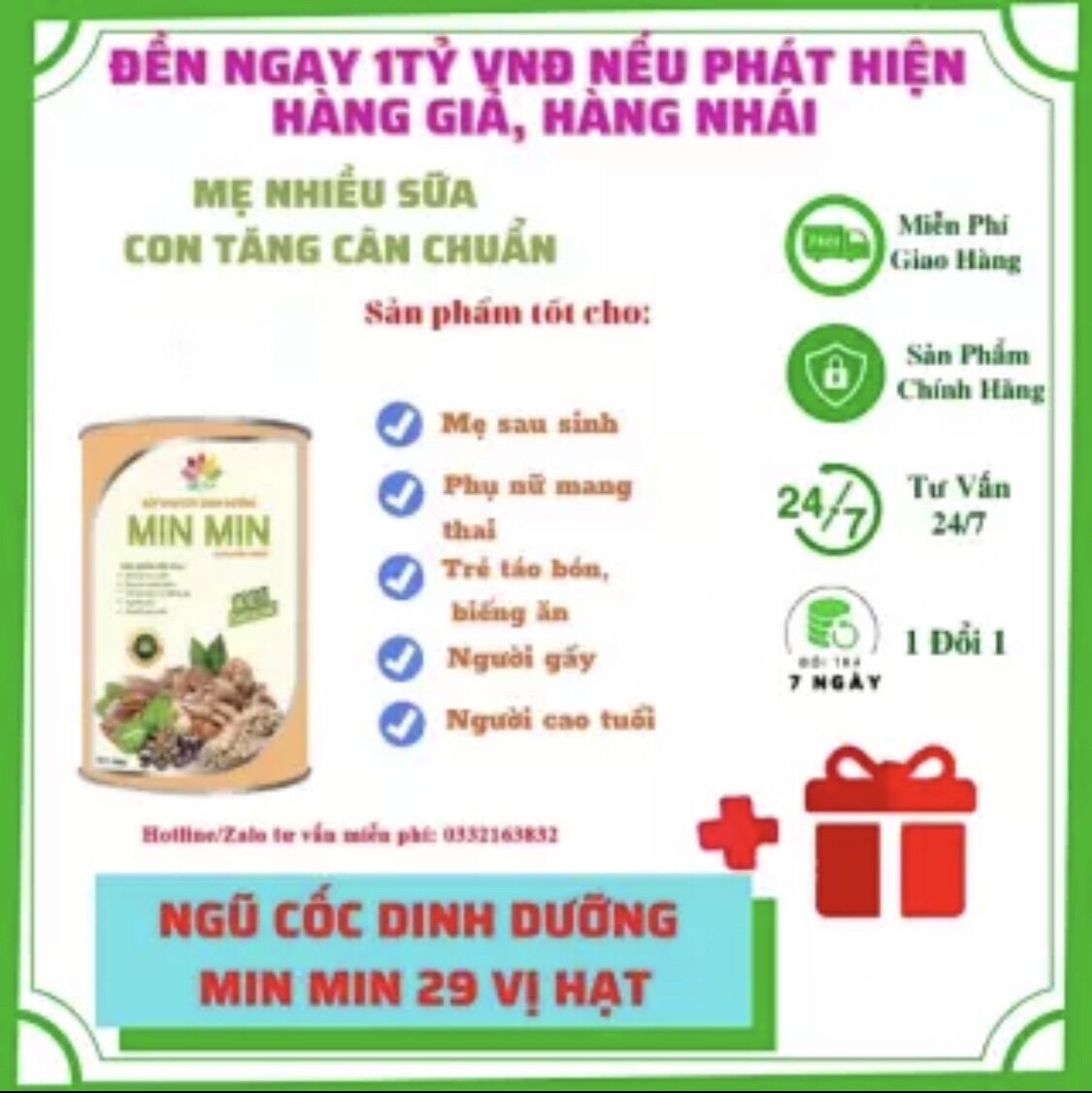 Ngũ cốc minmin Ngũ Cốc Lợi Sữa 29 loại Hạt mẫu mới - ngũ cốc lợi sữa - Thực phẩm lợi sữa sau sinh hiệu quả
