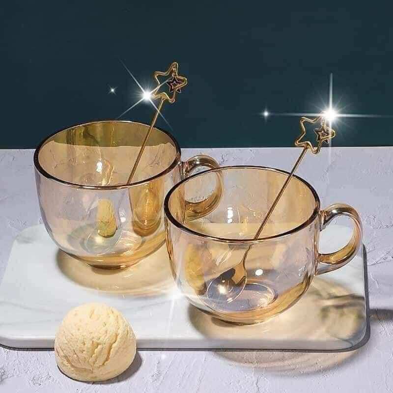 SÉT 2 CỐC THỦY TINH MÀU HỔ PHÁCH