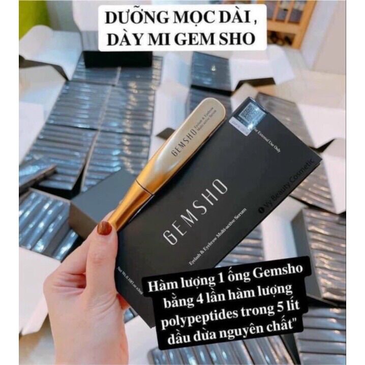 Serum Dưỡng Dài Mi, Mày Gemsho Eyelash & Eyebrow Enhancing 3ml