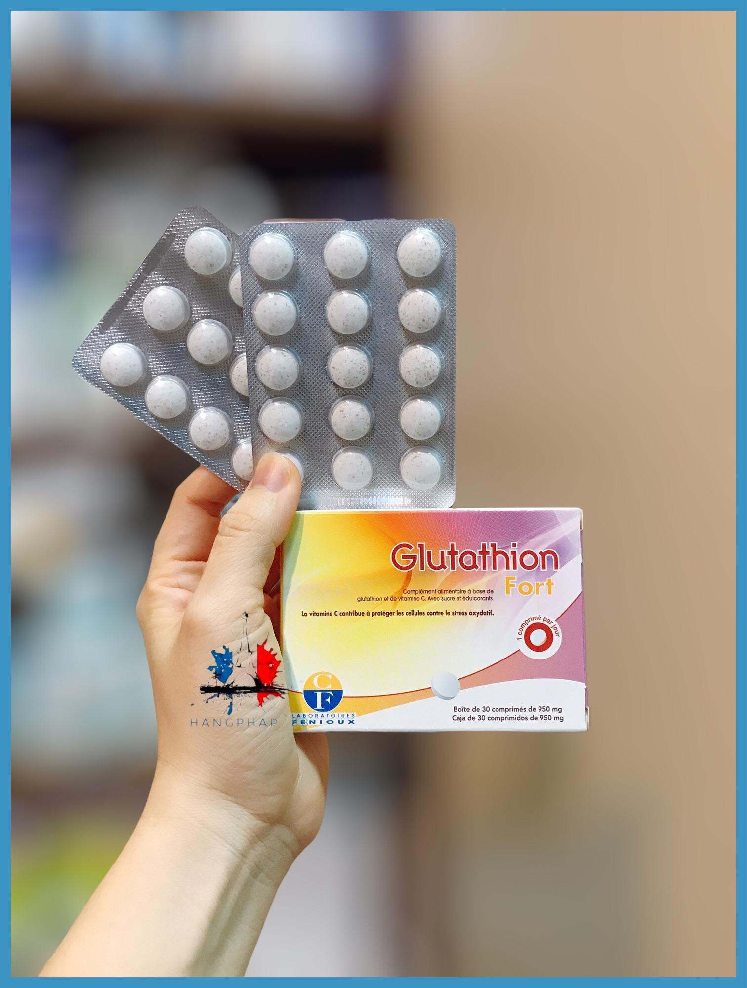 Viên ngậm trắng da Glutathion Fort