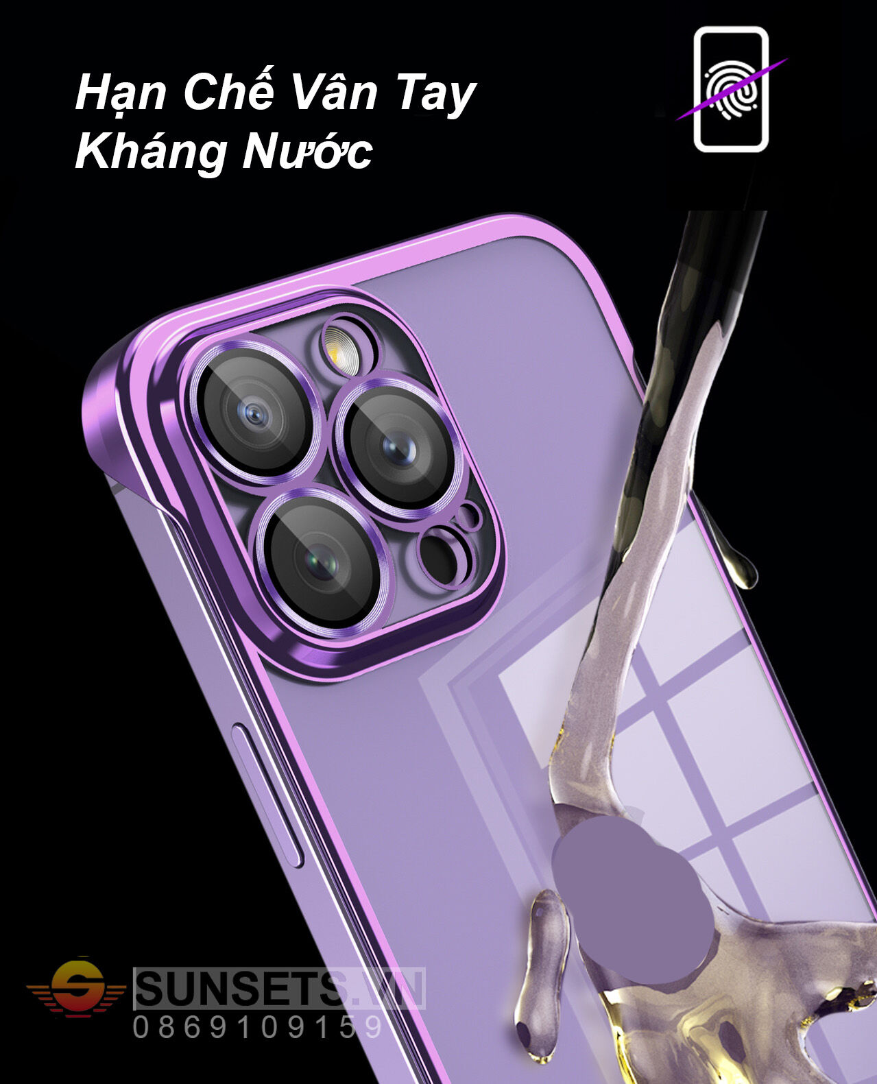 Ốp lưng iPhone 12/ 13/ 14 Plus/ 14 Pro Max Cứng PC Chống Ố